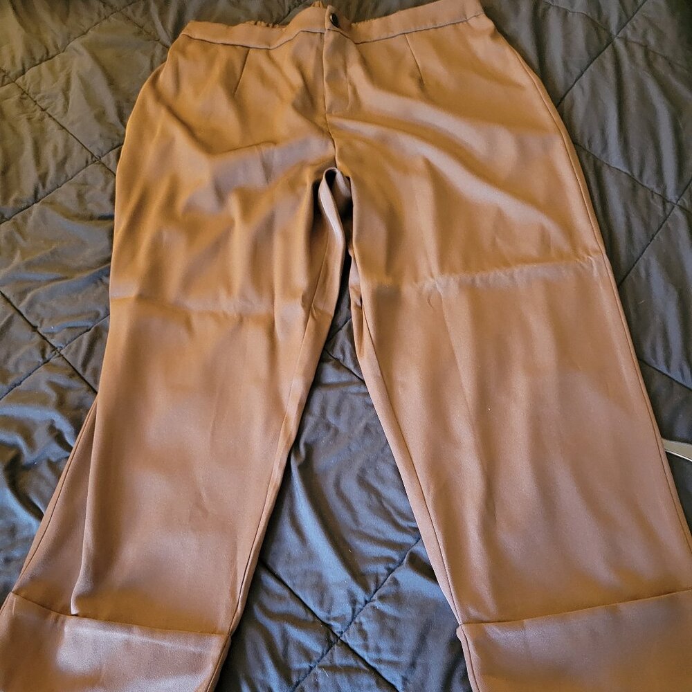 Brown Cuffed Slacks